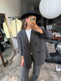 COCO - oversized blazer grijs gestreept