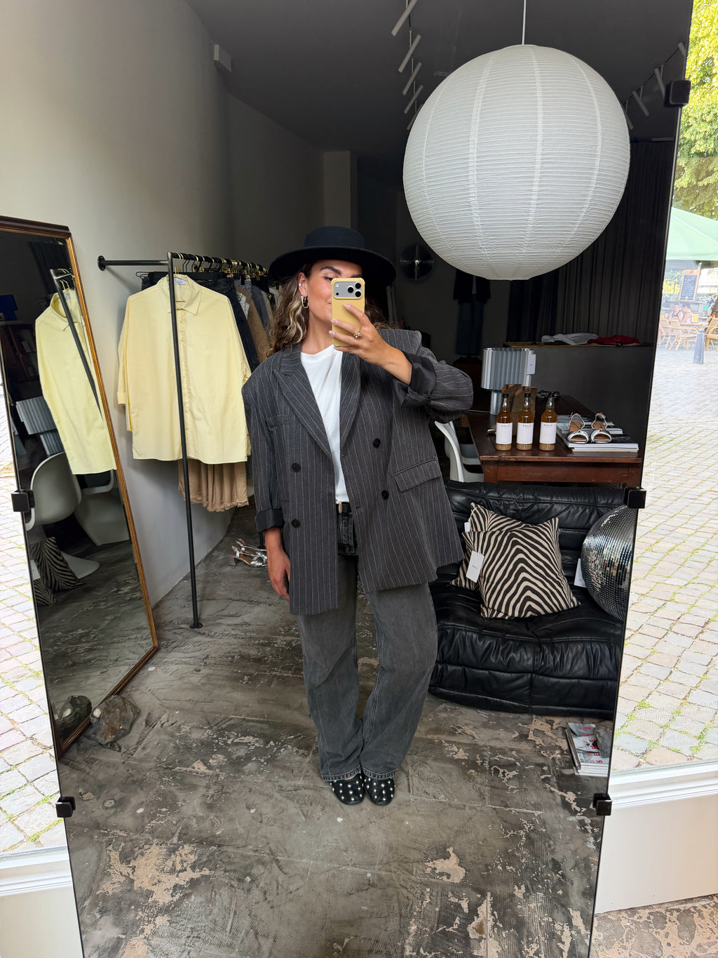 COCO - oversized blazer grijs gestreept