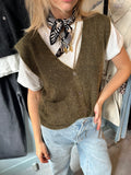 OLA - spencer kidmohair donkergroen