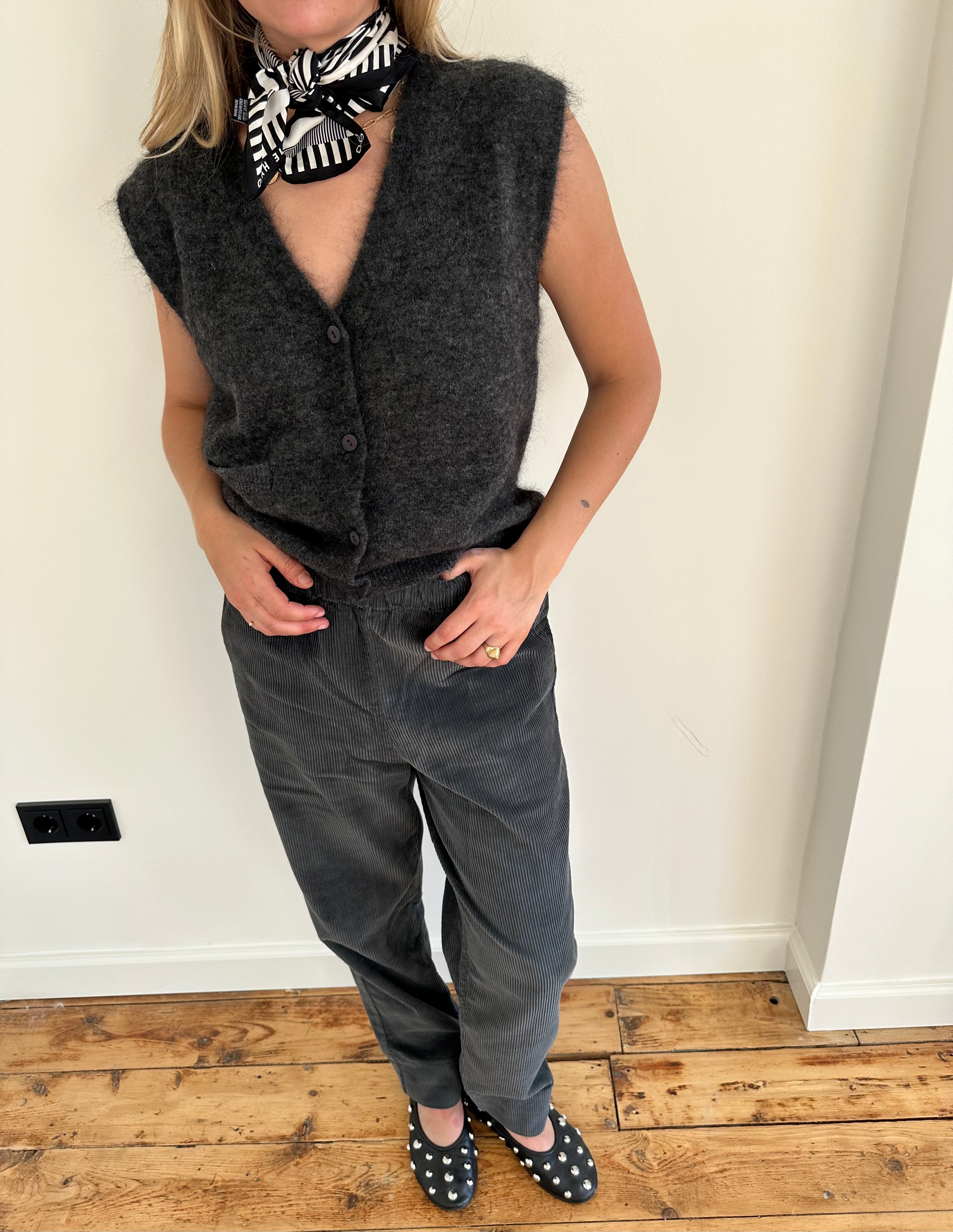 OLA - spencer kidmohair donkergrijs