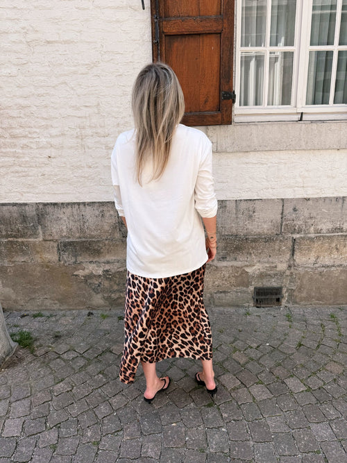 BES - katoenen longsleeve wit - CLAES