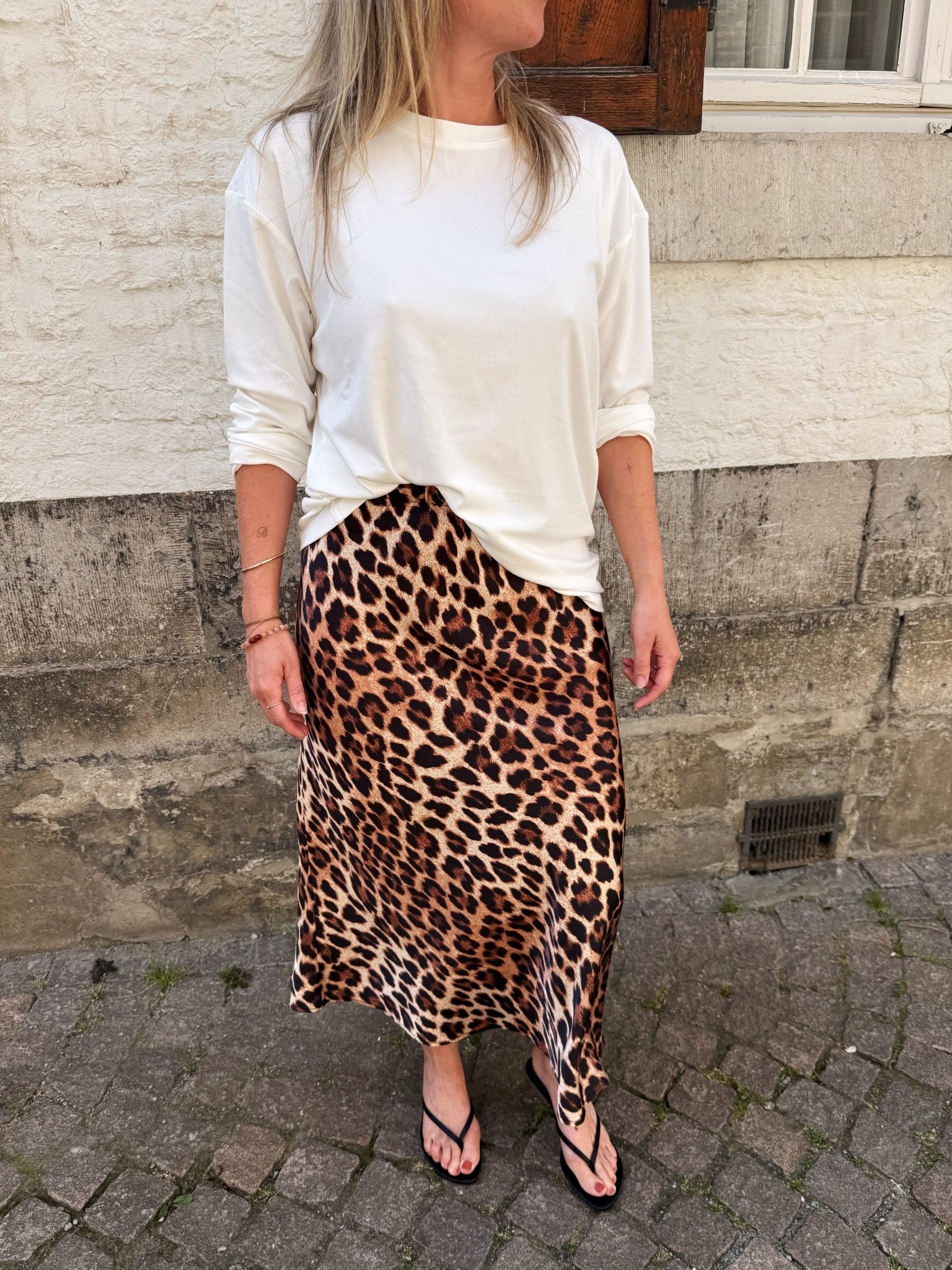 BES - katoenen longsleeve wit - CLAES