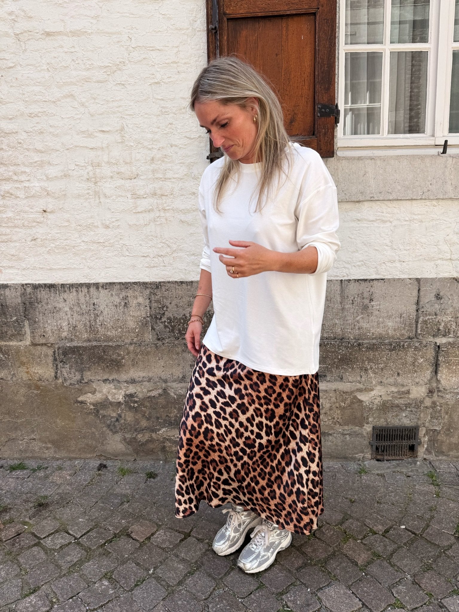 BES - katoenen longsleeve wit - CLAES