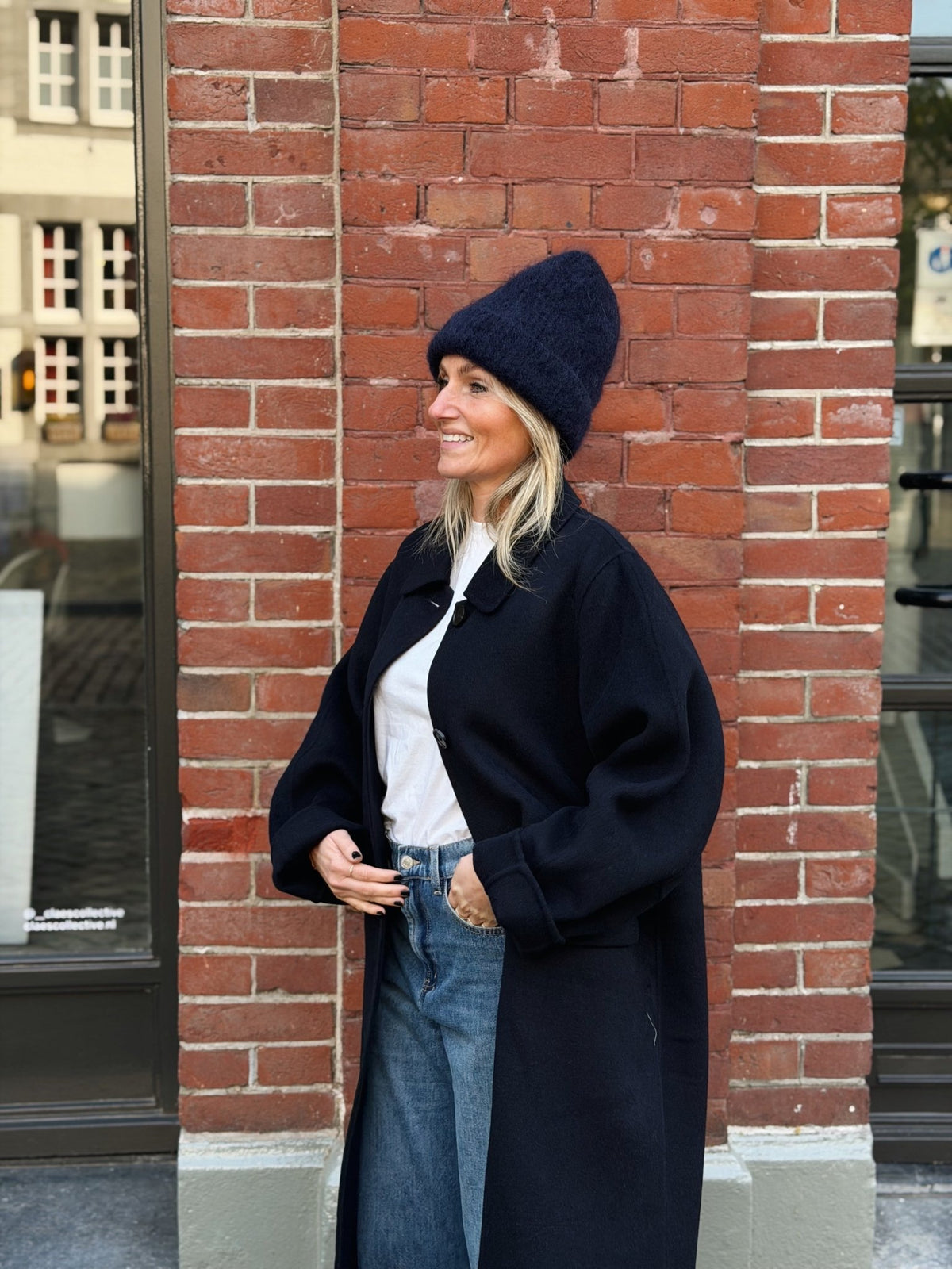 CATO - wollen muts donkerblauw - CLAES
