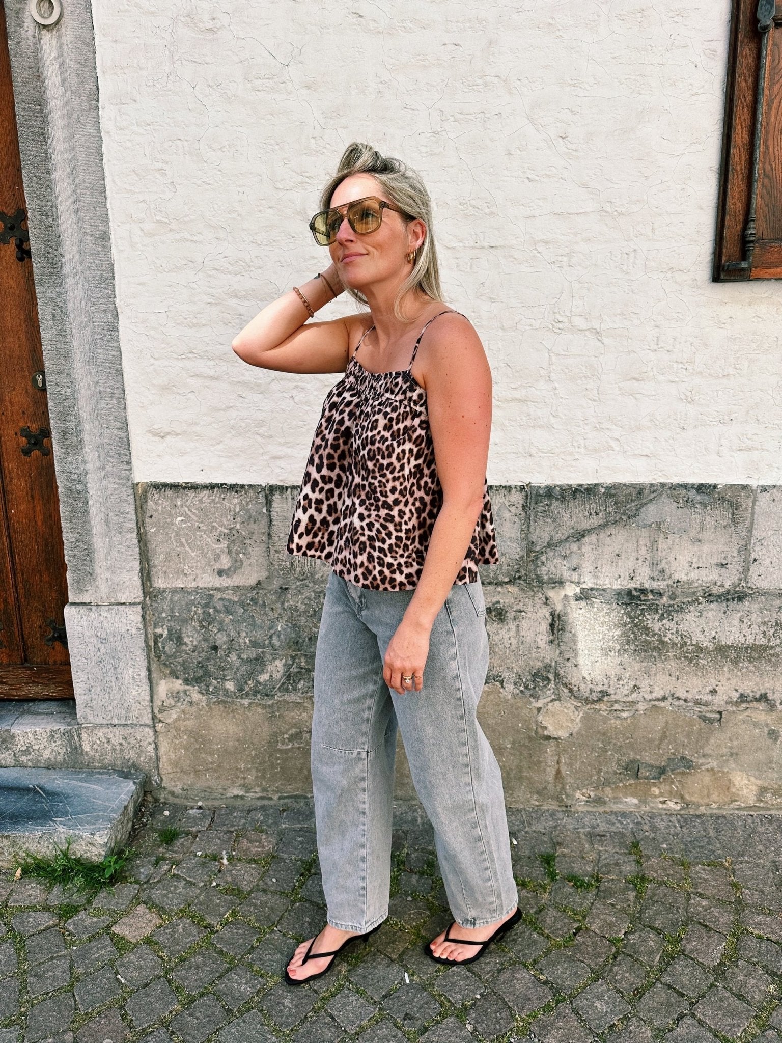 CLAAR - balloon fit jeans lichtgrijs - CLAES
