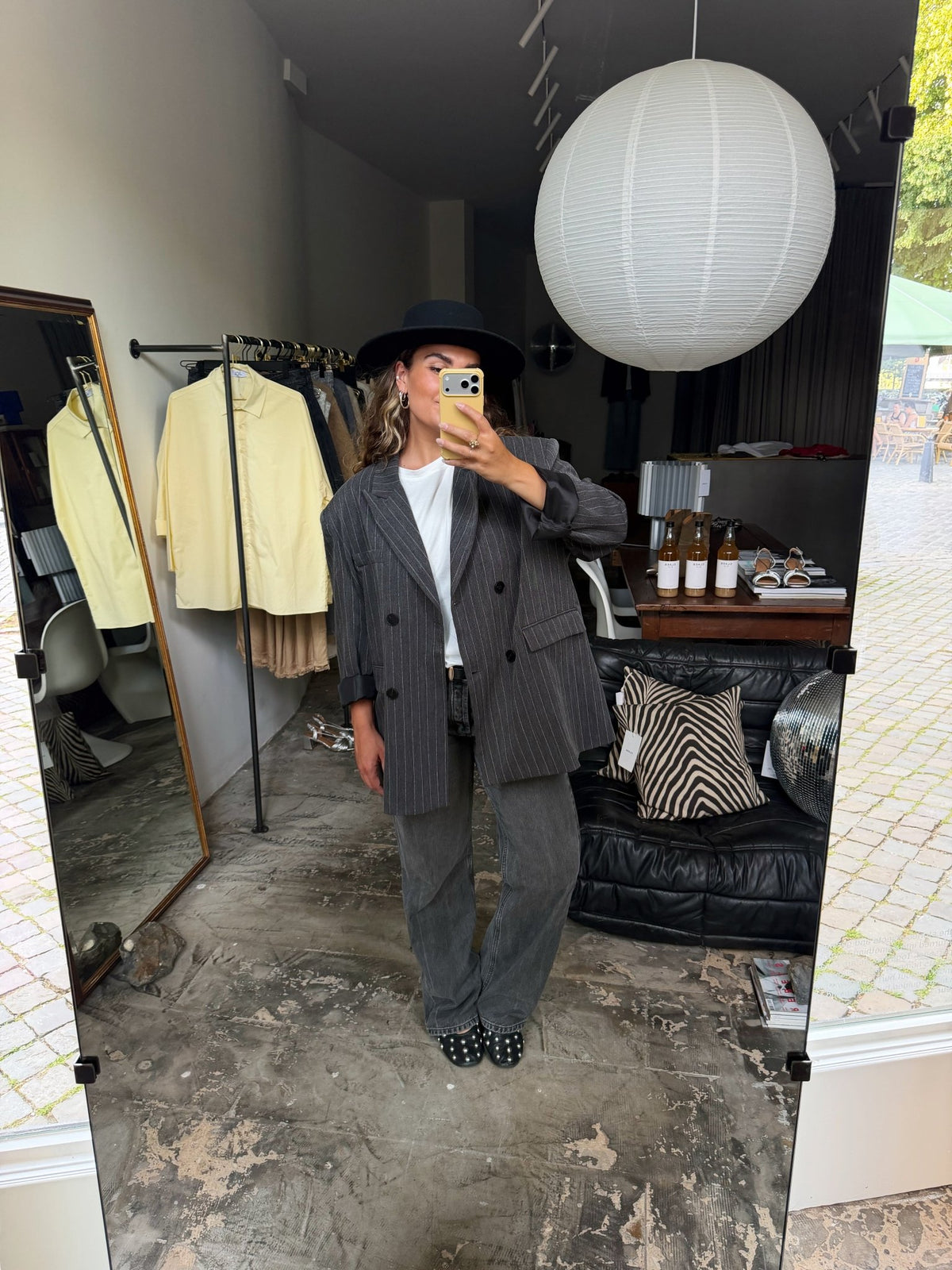 COCO - oversized blazer grijs gestreept - CLAES