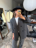 COCO - oversized blazer grijs gestreept - CLAES