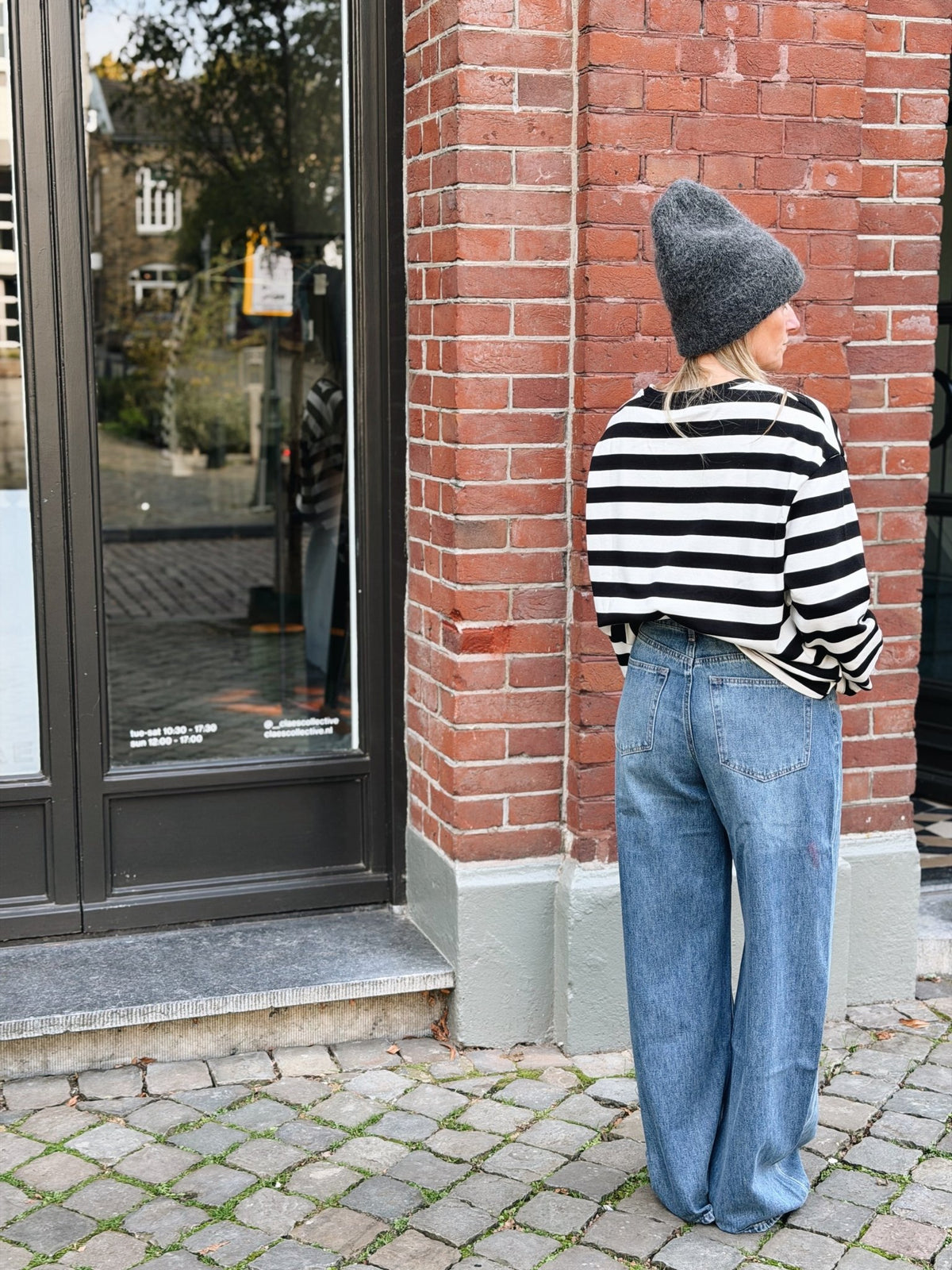 FAAS - barrel jeans donkerblauw - CLAES