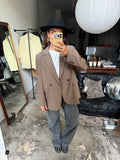FRENKIE - oversized blazer khaki - CLAES