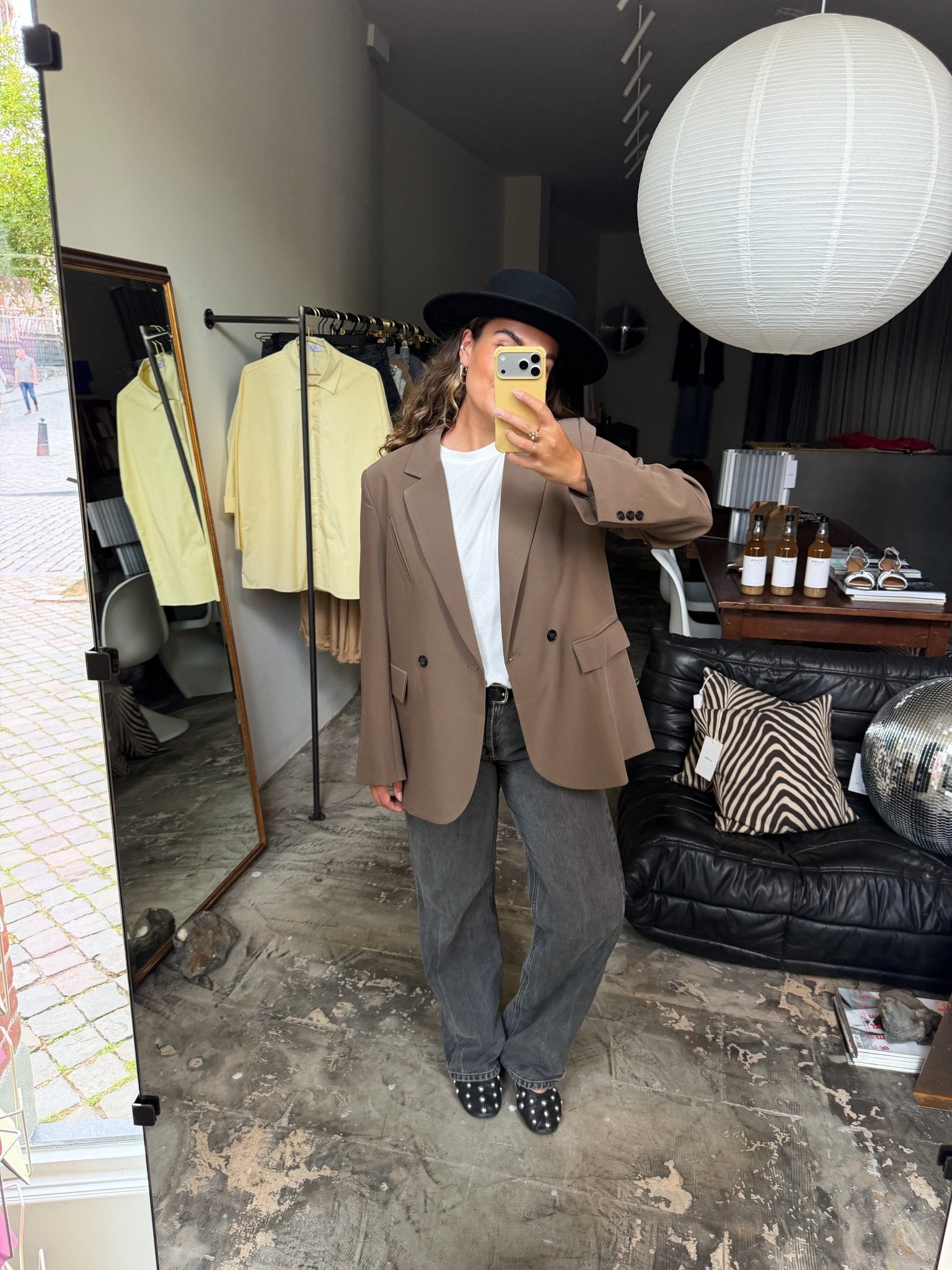 FRENKIE - oversized blazer khaki - CLAES