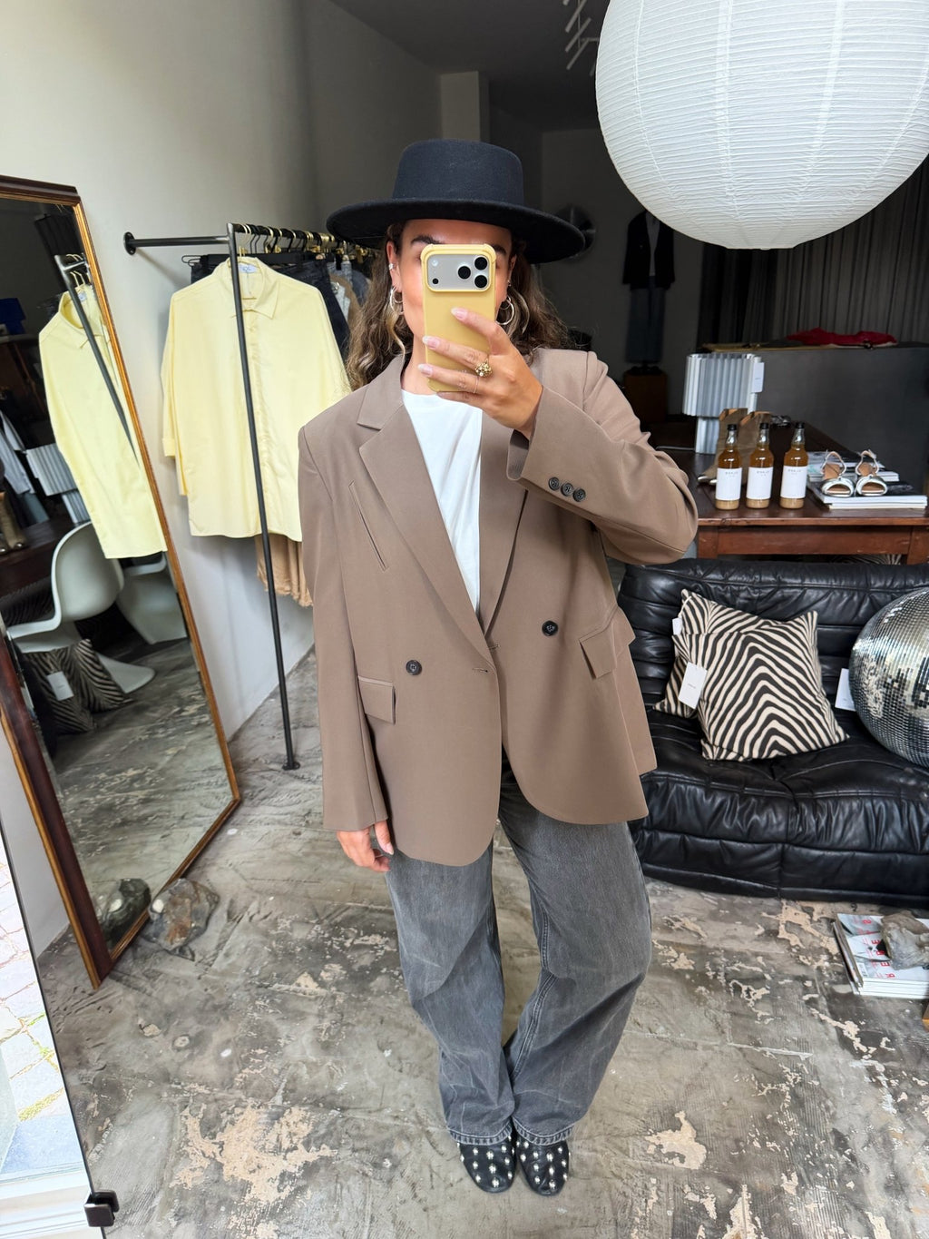 FRENKIE - oversized blazer khaki - CLAES