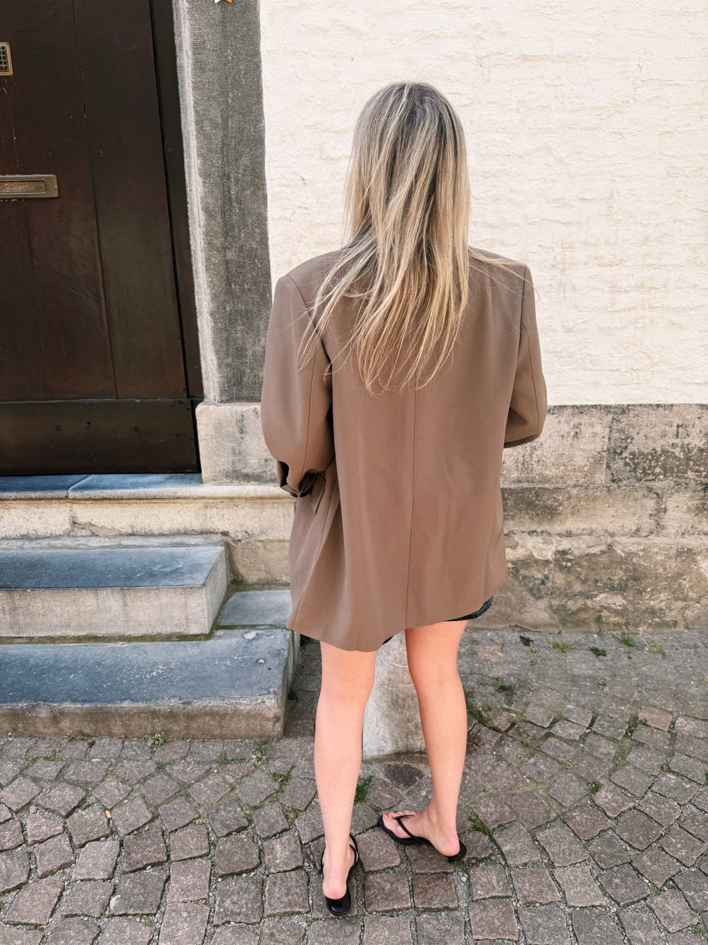 FRENKIE - oversized blazer khaki - CLAES