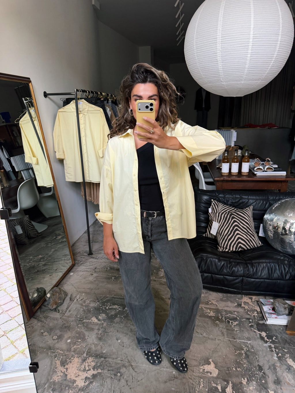 JORRE - katoenen blouse geel - CLAES