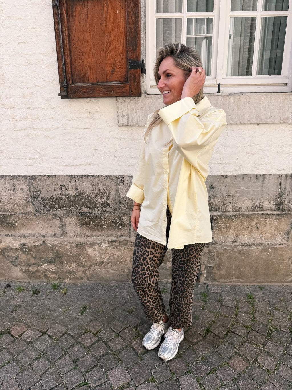 JORRE - katoenen blouse geel - CLAES