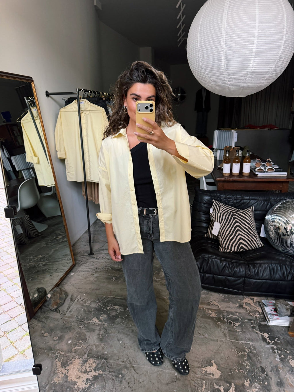 JORRE - katoenen blouse geel - CLAES