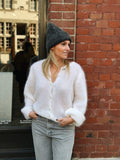 LOU - kidmohair vest wit/ecru - CLAES