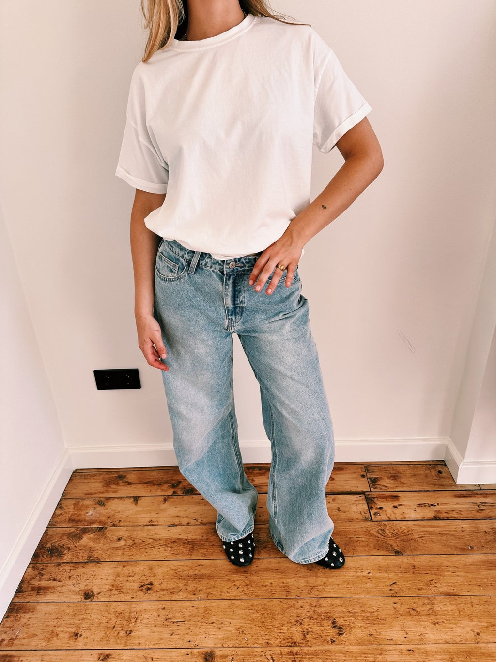 MEES - jeans wide leg blauw - CLAES