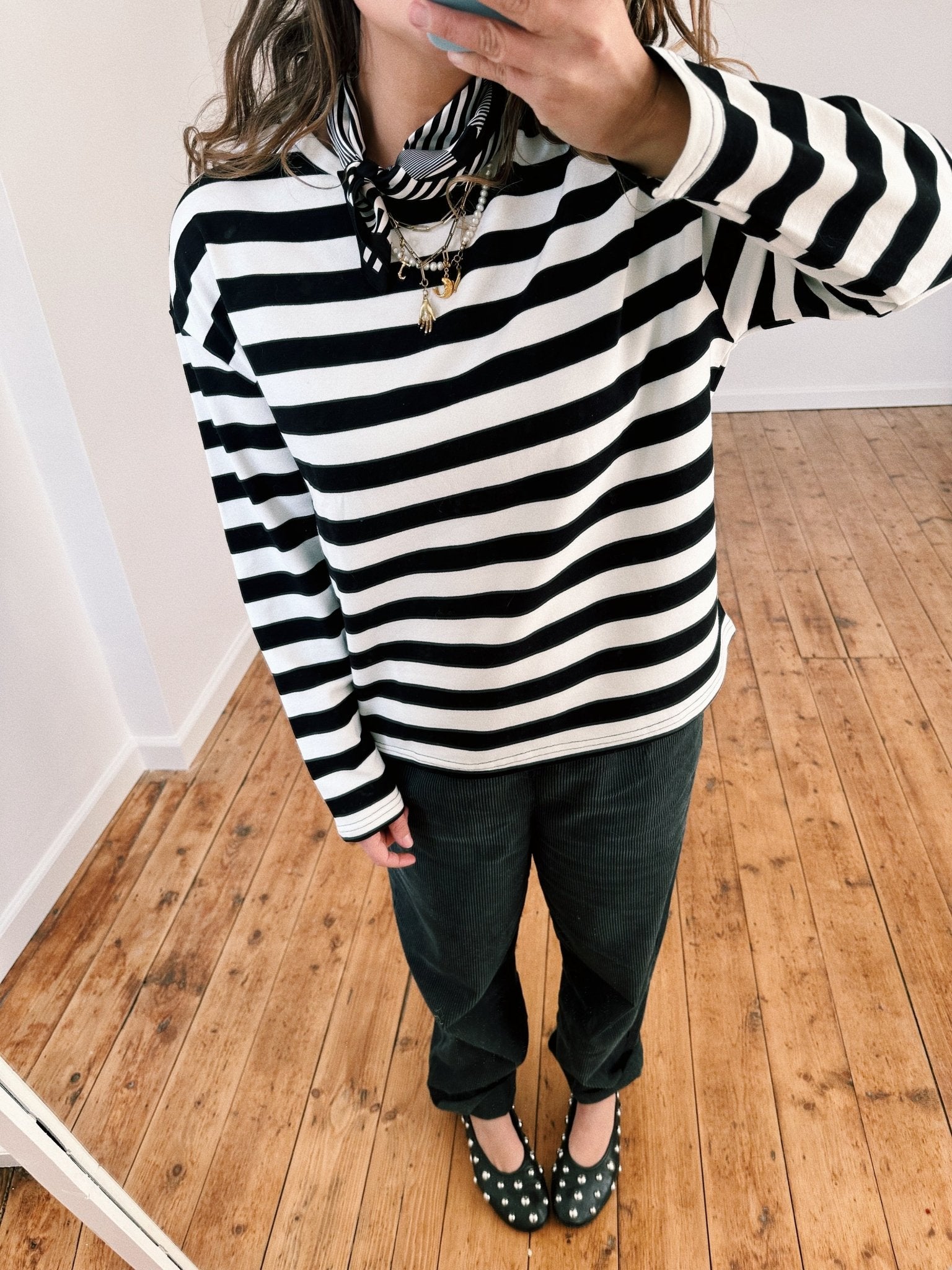 MOOS - basis longsleeve streep zwart/wit - CLAES