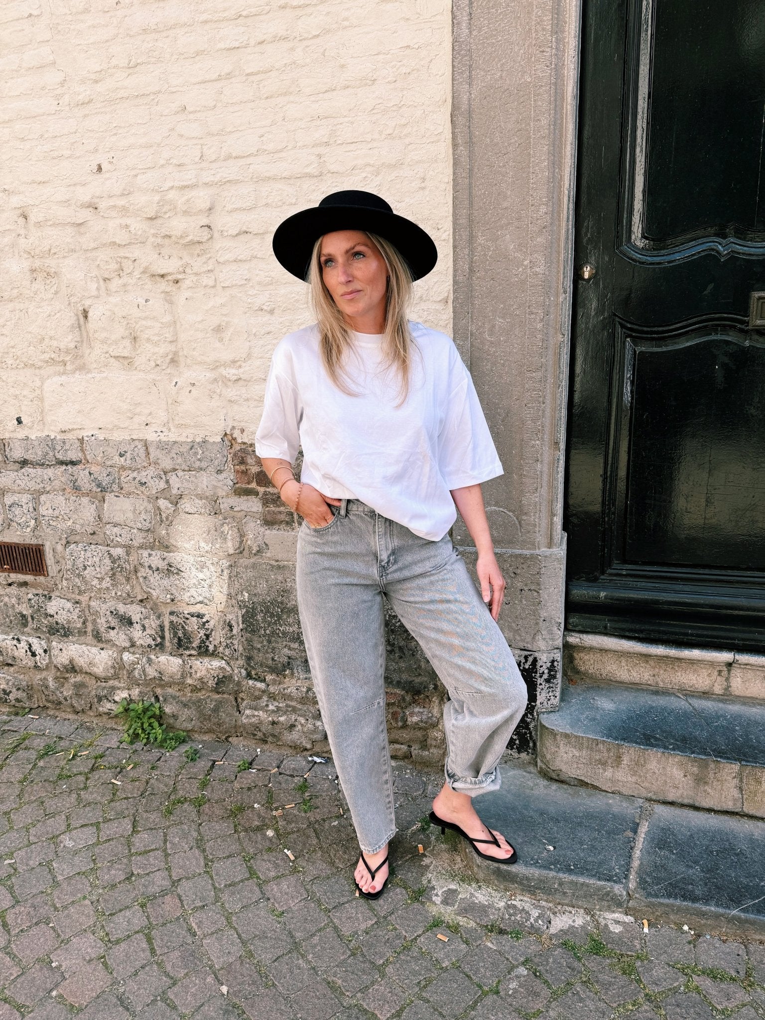 MOS - shirt dikkere katoenen stof wit - CLAES