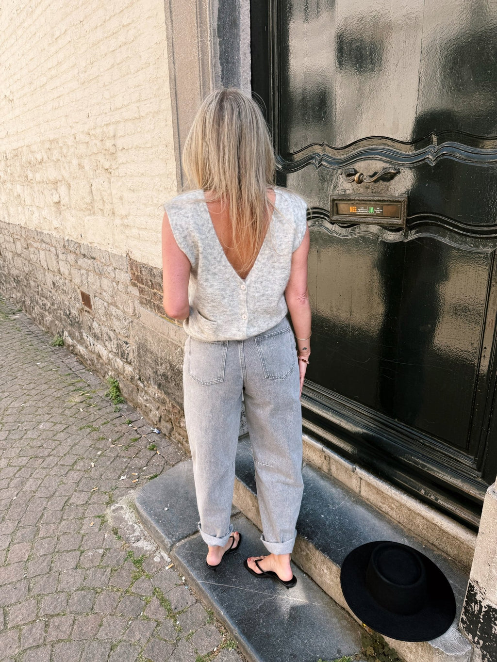 OLA - spencer kidmohair lichtgrijs - CLAES
