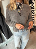 ROOS - dunnere mohair trui lichtgrijs - CLAES