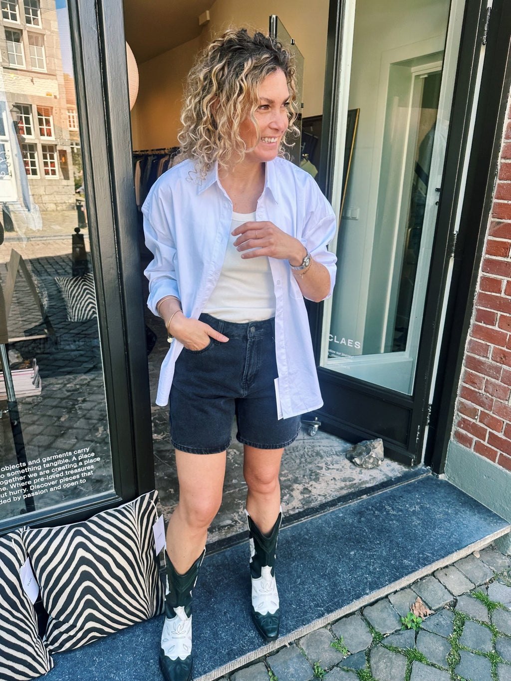SEP - jeans short donkergrijs - CLAES