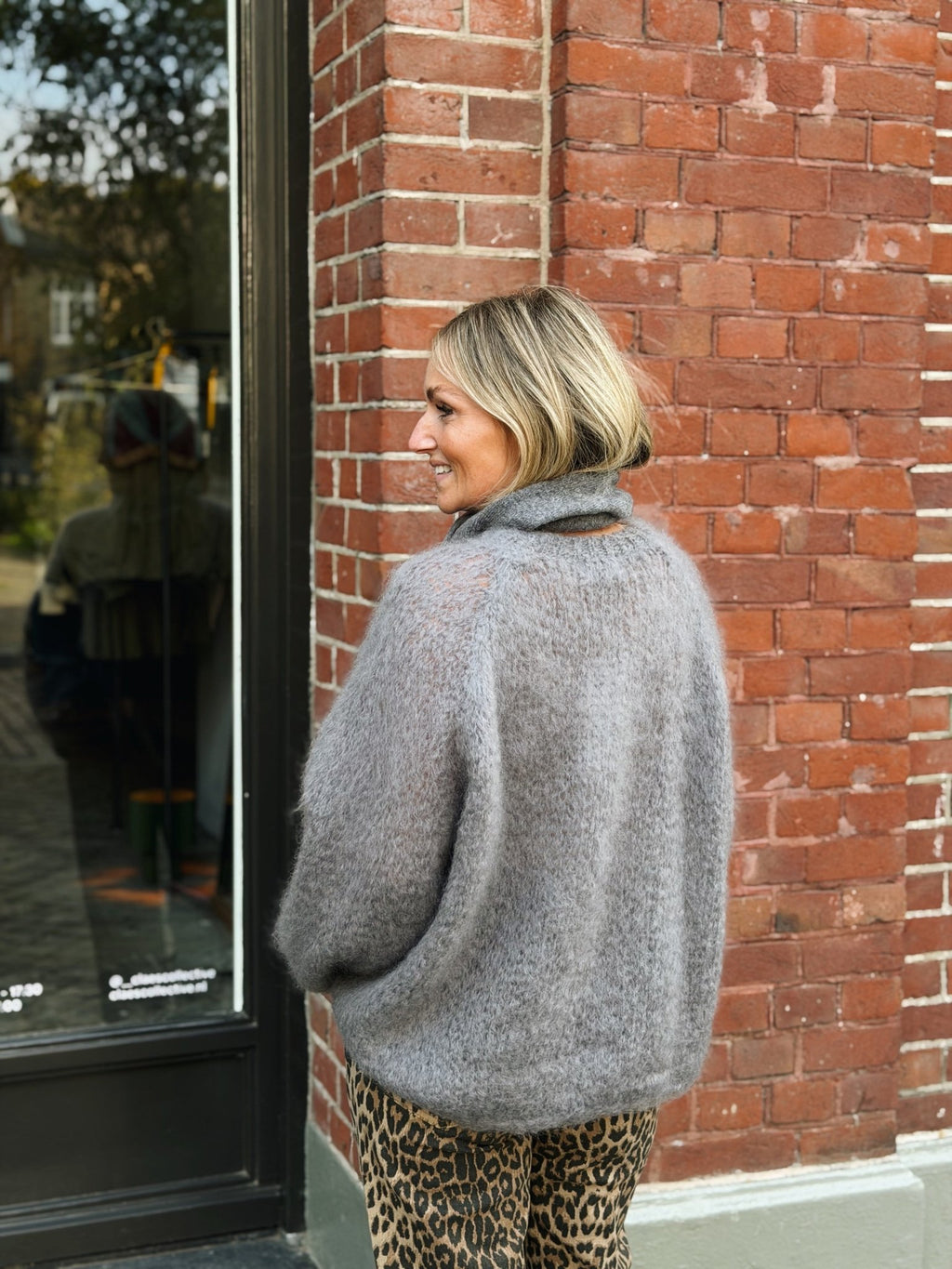 SIMME - mohair trui grijs - CLAES