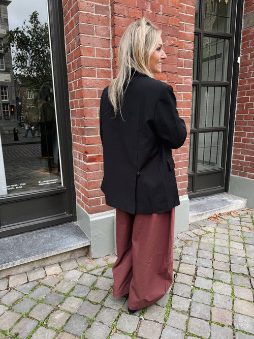 VOK - wijdere balloon broek bordeaux - CLAES