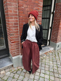 VOK - wijdere balloon broek bordeaux - CLAES